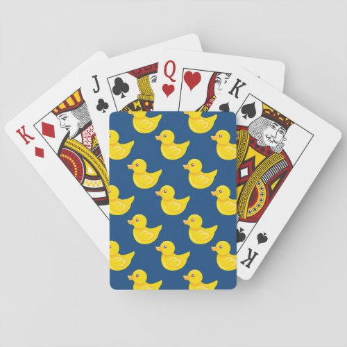 Blue and Yellow Rubber Duck Ducky Playing Cards