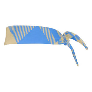 Blue and Yellow Scottish Tartan Plaid Tie Headband