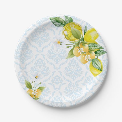 Blue and Yellow She found her Main Squeeze Welcome Paper Plates
