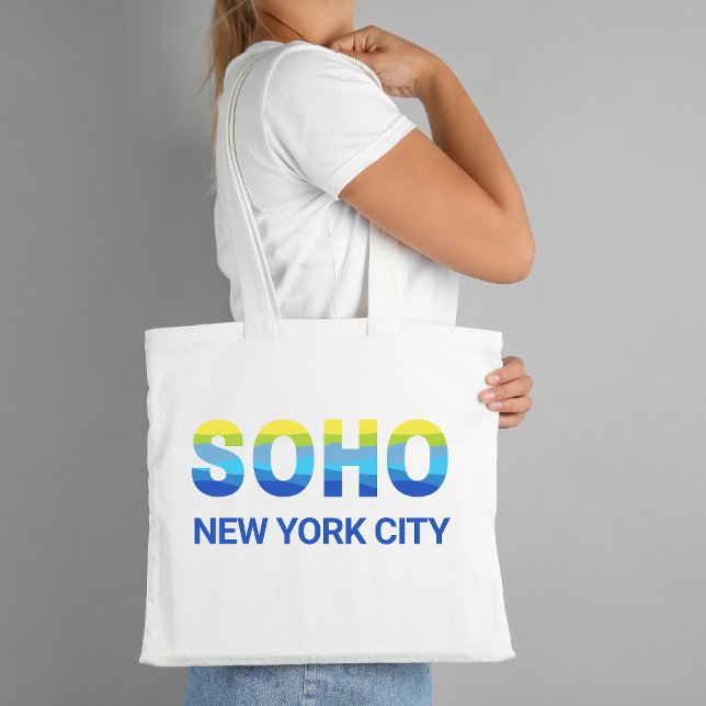 Blue and Yellow SOHO New York City Neighborhoods Tote Bag (Creator Uploaded)