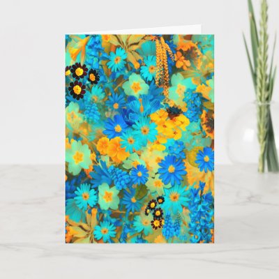 Blue and Yellow Spring Flowers