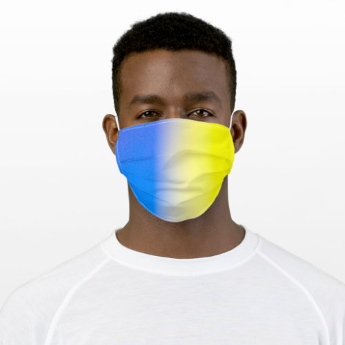 Blue and Yellow Stand with Ukraine Peace Anti War Adult Cloth Face Mask