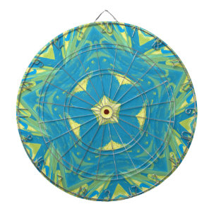Blue and Yellow Stars Dart Board