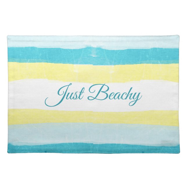 Blue and Yellow Stripes Kitchen table Place Mat (Front)