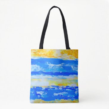 Blue and Yellow Summer Beach Tote Blue and Yellow Summer Beach Tote