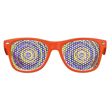 Blue And Yellow Swirls Kids Party Shades
