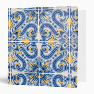 Blue and yellow tile, Portugal Binder