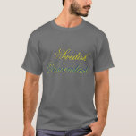 Blue and Yellow Typography Swedish Descendant T-Shirt