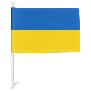 Blue and Yellow Ukraine Car Flag