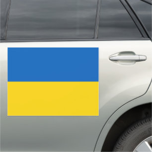 Blue and Yellow Ukraine Car Magnet