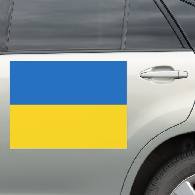 Blue and Yellow Ukraine  Car Magnet (In Situ)