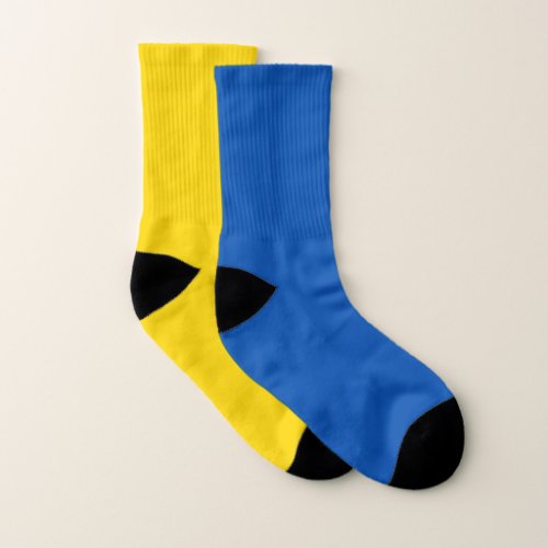 Blue and Yellow Ukraine Flag Colors Socks