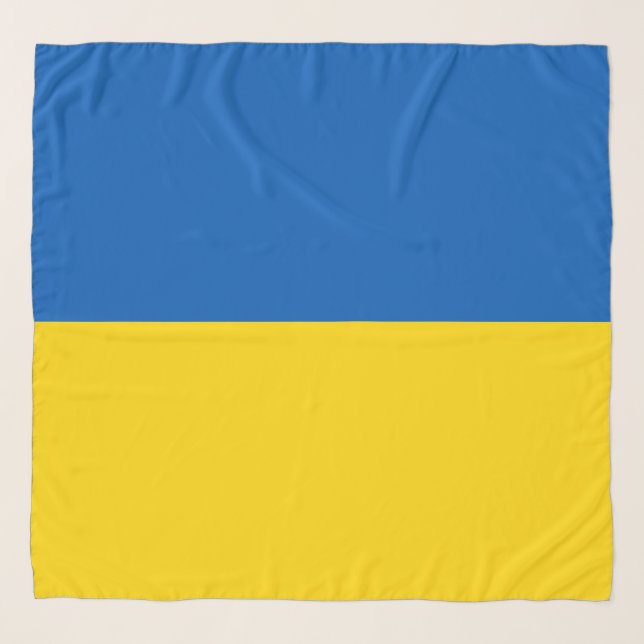 Blue and Yellow Ukraine Flag Scarf (Front)