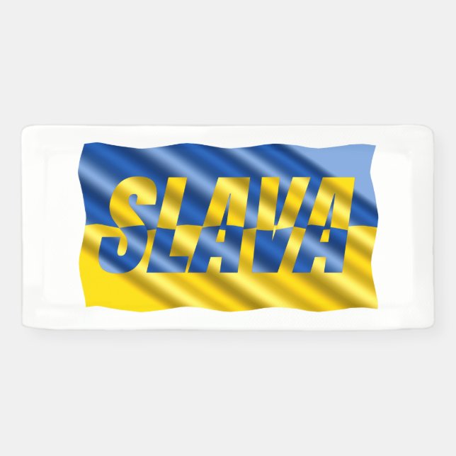 Blue and Yellow Ukraine inspirations peace no war Banner (Horizontal)