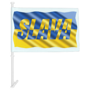 Blue and Yellow Ukraine Inspirations Peace No War Car Flag