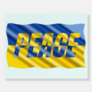 Blue and Yellow Ukraine Inspirations Peace No War Foam Board