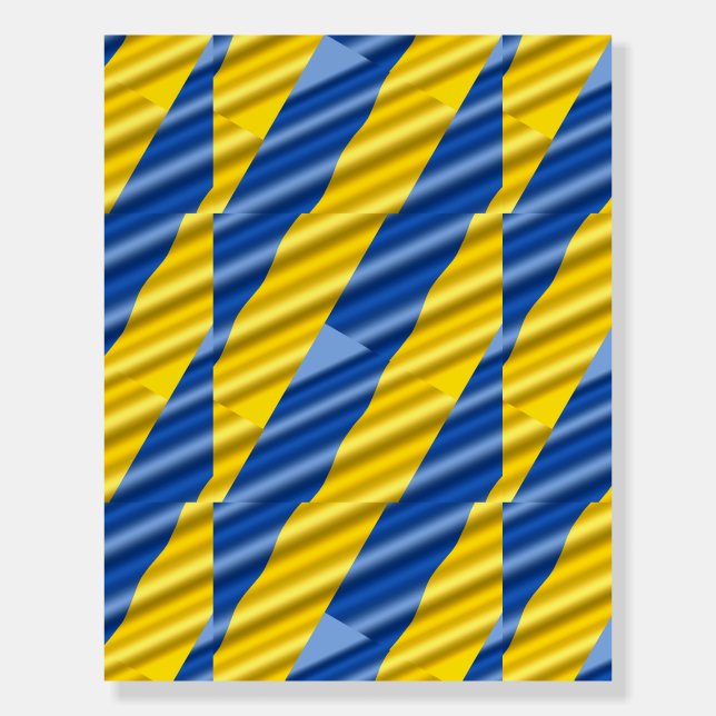 Blue and Yellow Ukraine Inspirations Peace No War Foam Board (Front)