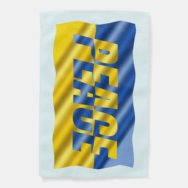 Blue and Yellow Ukraine Inspirations Peace No War Garden Flag (Front)