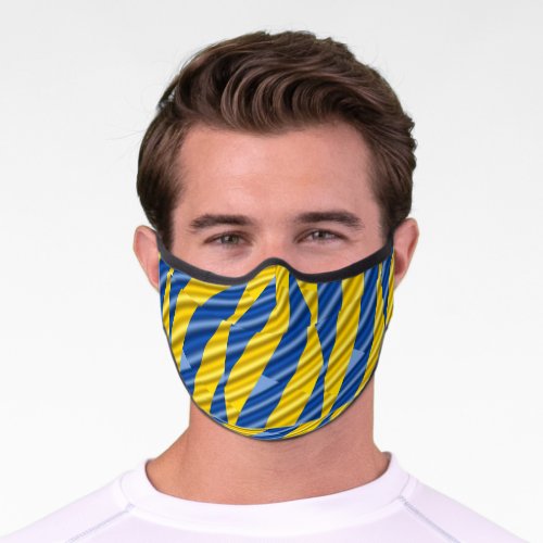 Blue and Yellow Ukraine inspirations peace no war Premium Face Mask