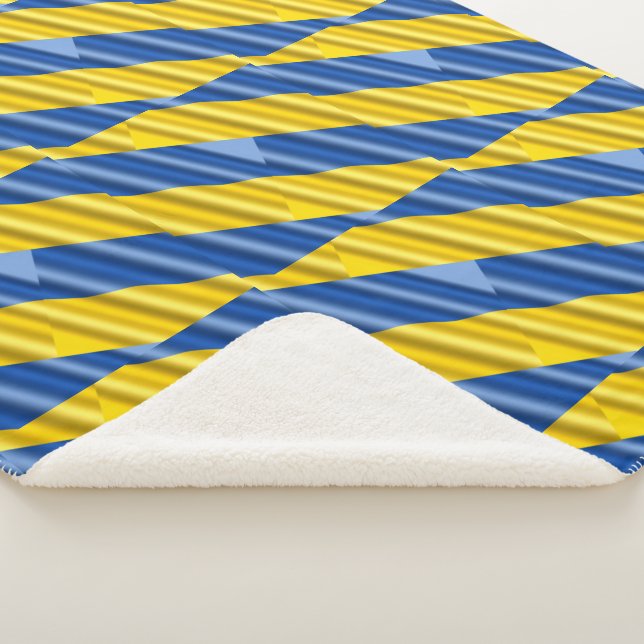 Blue and Yellow Ukraine Inspirations Peace No War Sherpa Blanket (3/4)
