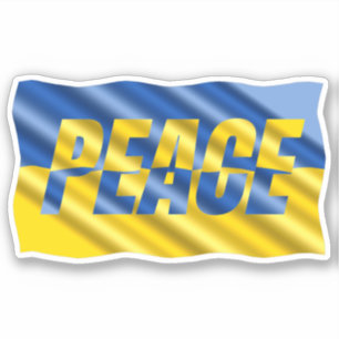 Blue and Yellow Ukraine inspirations peace no war Sticker