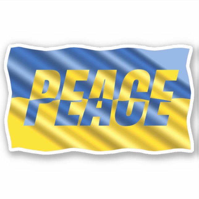 Blue and Yellow Ukraine inspirations peace no war Sticker (Front)