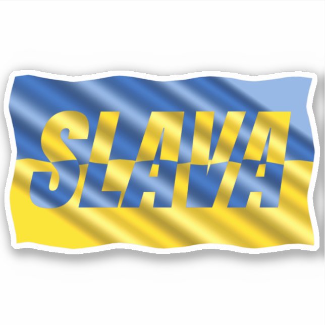 Blue and Yellow Ukraine inspirations peace no war Sticker (Front)