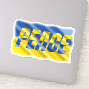Blue and Yellow Ukraine inspirations peace no war Sticker