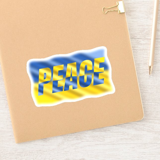Blue and Yellow Ukraine inspirations peace no war Sticker (Notebook)