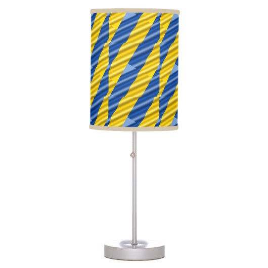 Blue and Yellow Ukraine Inspirations Peace No War Table Lamp (Front)