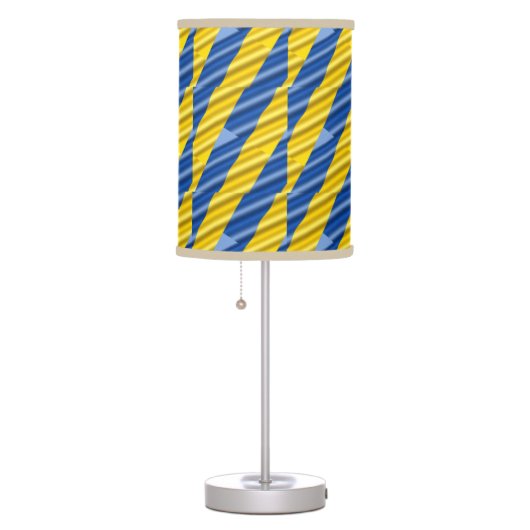 Blue and Yellow Ukraine Inspirations Peace No War Table Lamp (Right)