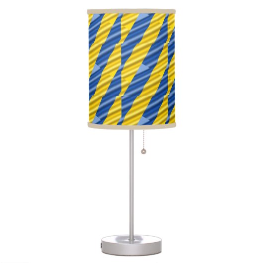 Blue and Yellow Ukraine Inspirations Peace No War Table Lamp (Left)