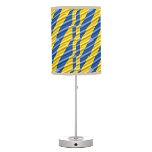 Blue and Yellow Ukraine Inspirations Peace No War Table Lamp (Back)