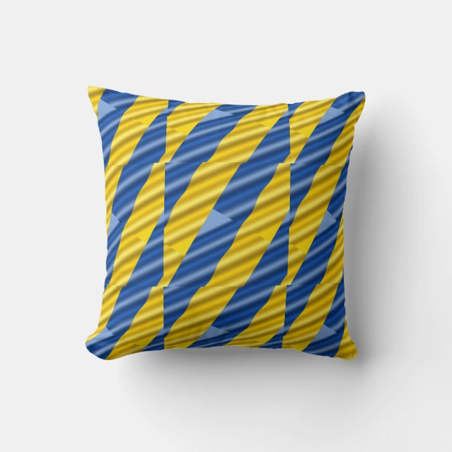 Blue and Yellow Ukraine Inspirations Peace No War Throw Pillow (Front)