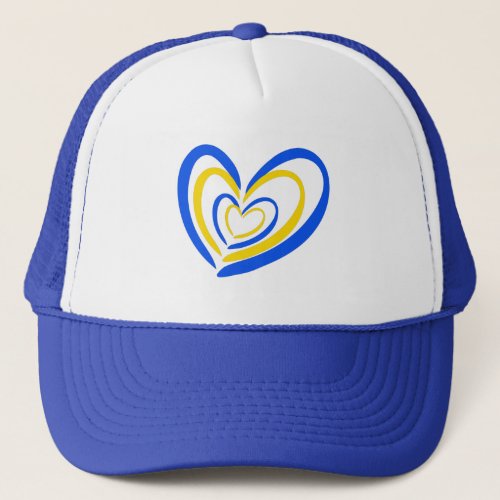 Blue and Yellow Ukraine Inspirations Peace No War Trucker Hat