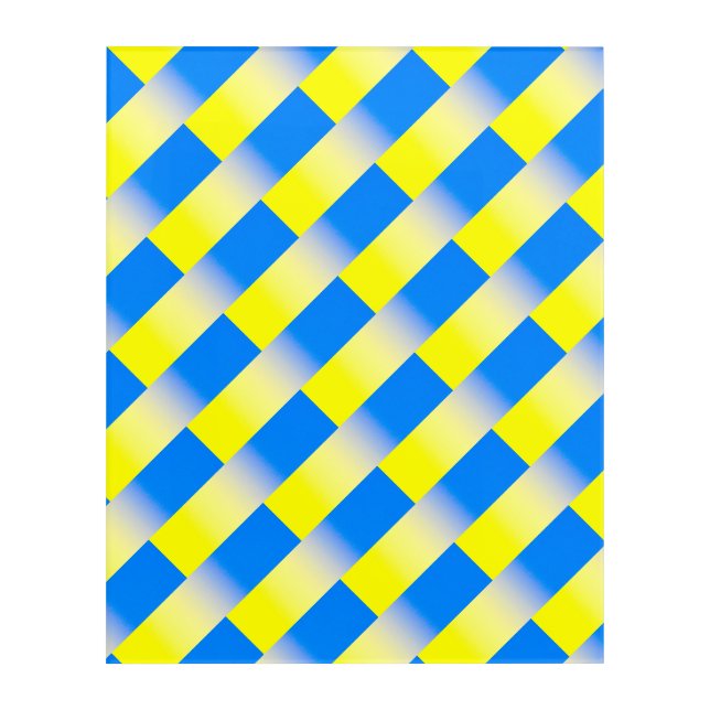 Blue and Yellow Ukraine Inspired peace anti war Acrylic Print (Front)