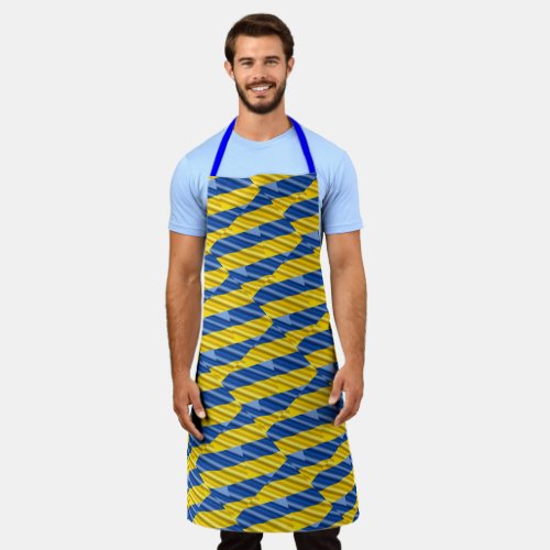 Blue and Yellow Ukraine Inspired peace anti war Apron
