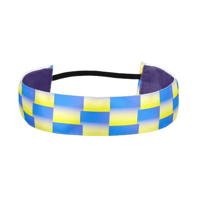 Blue and Yellow Ukraine Inspired peace anti war Athletic Headband (Front)