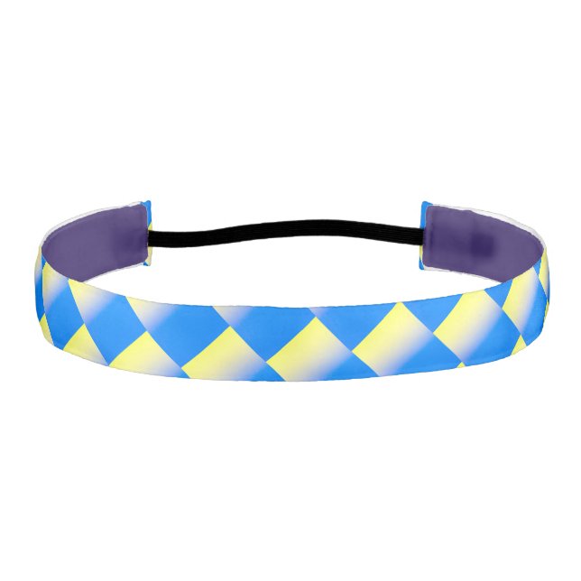 Blue and Yellow Ukraine Inspired peace anti war Athletic Headband (Front)