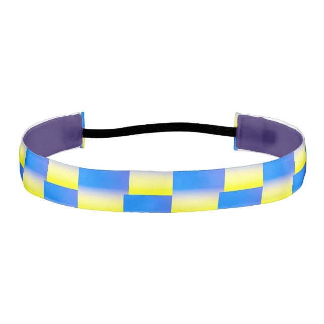 Blue and Yellow Ukraine Inspired peace anti war Athletic Headband (Front)
