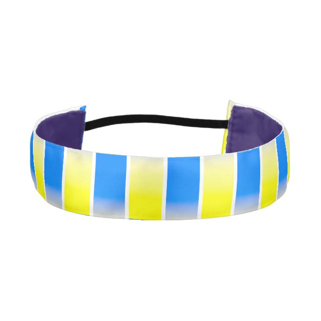Blue and Yellow Ukraine Inspired peace anti war Athletic Headband (Front)