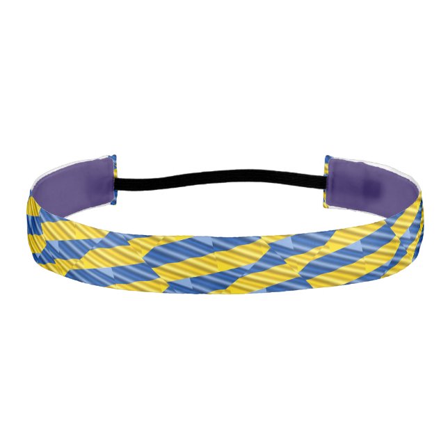 Blue and Yellow Ukraine Inspired peace anti war Athletic Headband (Front)