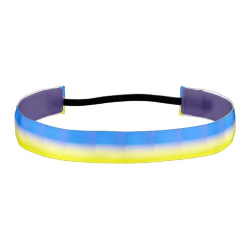 Blue and Yellow Ukraine Inspired peace anti war Athletic Headband