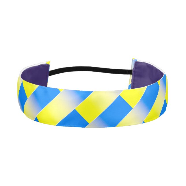 Blue and Yellow Ukraine Inspired peace anti war Athletic Headband (Front)
