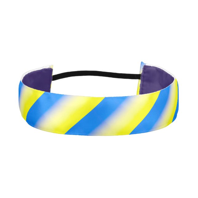 Blue and Yellow Ukraine Inspired peace anti war Athletic Headband (Front)