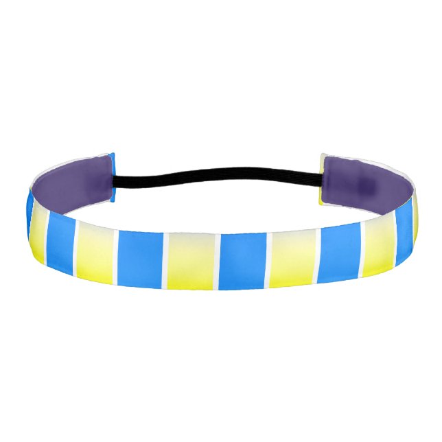 Blue and Yellow Ukraine Inspired peace anti war Athletic Headband (Front)