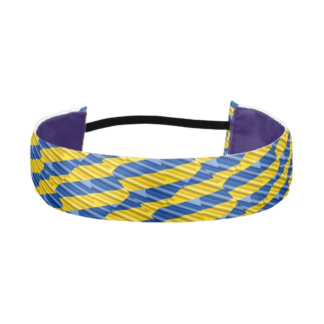 Blue and Yellow Ukraine Inspired peace anti war Athletic Headband (Front)