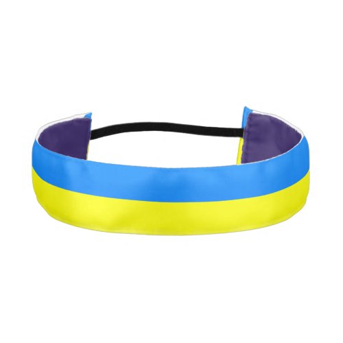 Blue and Yellow Ukraine Inspired peace anti war Athletic Headband