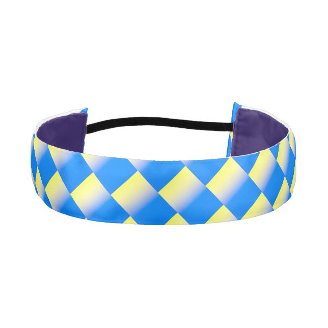 Blue and Yellow Ukraine Inspired peace anti war Athletic Headband (Front)