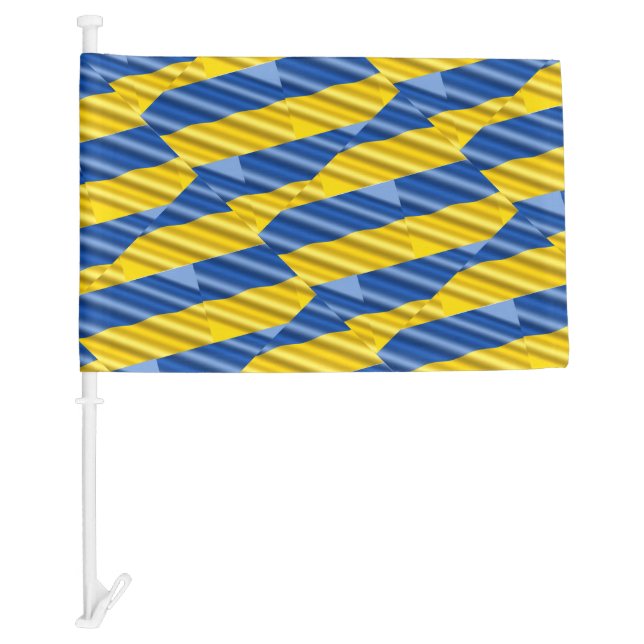Blue and Yellow Ukraine Inspired peace anti war Car Flag (Front)